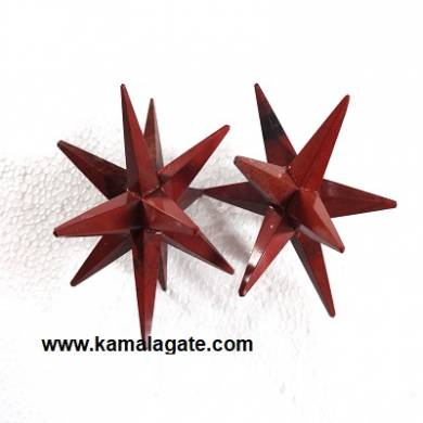 12 Points Red Jasper Healing Stars