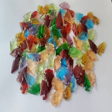 1 inch Gemstone Glass Arrowhead Assorted Colorful Arrowhead