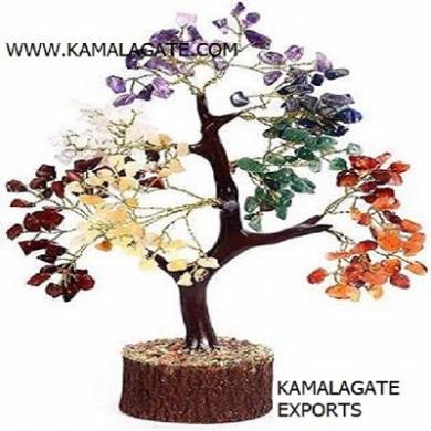 Seven Chakra 300Chips Tree with Artificial Wooden Roots