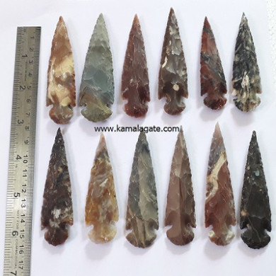 3 inch Indian Agate arrowheads