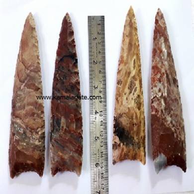 6 Inch Clovis Indian Agate Fancy Jasper Wholesale Clovis Arrowhead