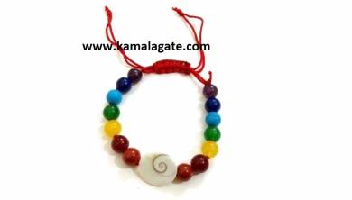 7 Chakra & Gomti Chakra Combination Bracelet With Cotton String