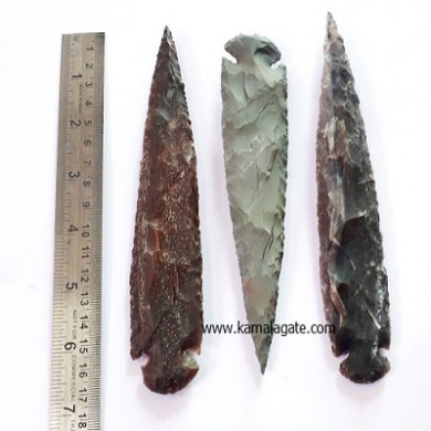 7 inch Indian Agate Arrowhead Agate sperheads