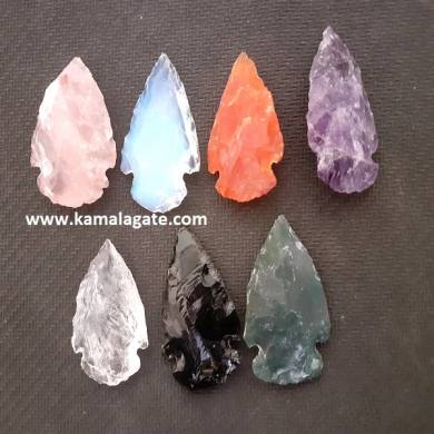 7 Chakra Gemstone Arrowheads 