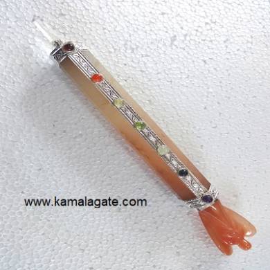 7chakra Orange Aventurine Healing Wands With Orange Aventurine Angel