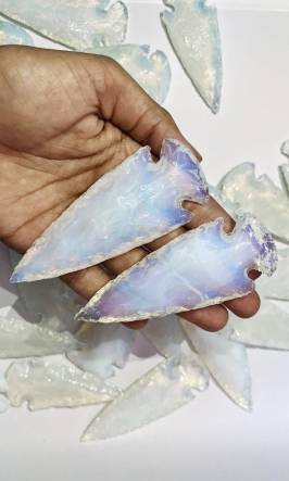 3 inch Opalite Arrowhead Points handcrafted 3 inch Opalite Arrowhead Points handcrafted
