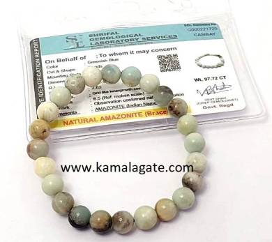 Amazonite 8m.m Bracelets with Certificated