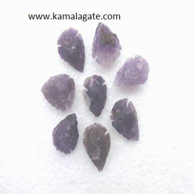 Amtheyst Gemstone Arrowheads 1 inch