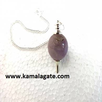 Amethyst Ball Pendulum (Silver)