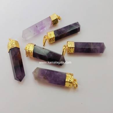 Amethyst Point Golden Cab Pendant