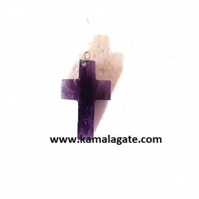 Amethyst Gemstone Cross Pendant