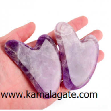 Amethyst Gemstone Face Skin Care Gua Sha Facial Massager