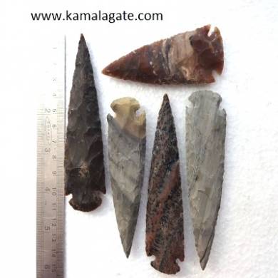 4 inch Indian Agate arrowheads