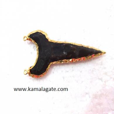 Arrowheads Shark tooth pendent  with Electroplating