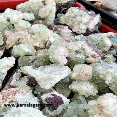 Minerals Natural Green Apophylite Crystal On Zeolite Cluster Minerals available