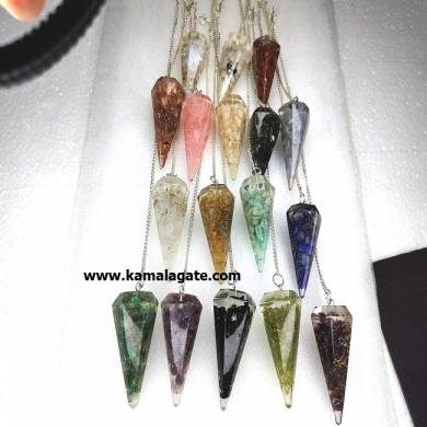 Assorted Orgone Pendulum With Chain