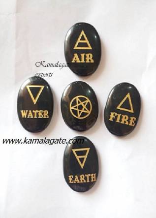 Black Agate 5 Element Symbol set