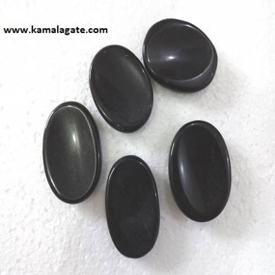 Black Agate Worry Stones