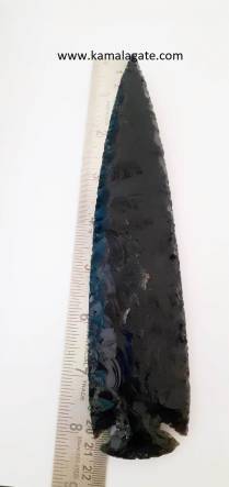8 Inch Black Obsidian Gemstone Arrowheads