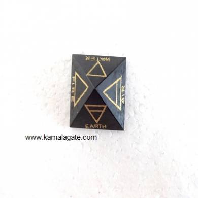 Black Tourmoline Pyramid 4 Element 