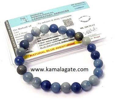 Blue Aventurine 8m.m Bracelets with Certificated