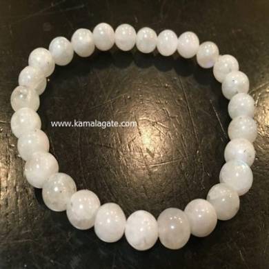 Blue Moonstone 8mm Beads Bracelet