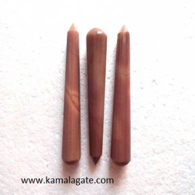 Brown Jasper Faceted Massage Wands