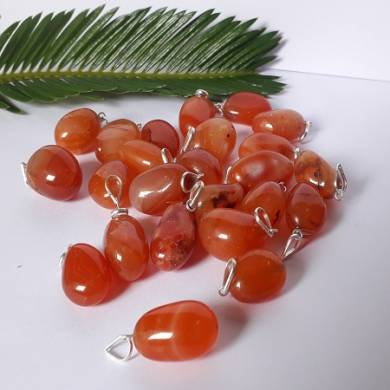 Red Carnelian Tumble Stone Pendants and Necklaces