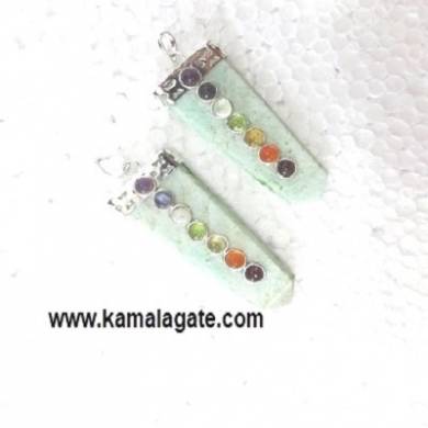 Chakra Amazonite Flats Pendents