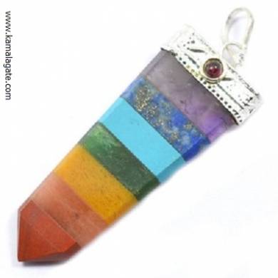 7 Chakra Bonded Flat Pendant