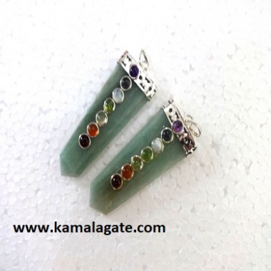 Chakra Green Aventurine Flats Pendents