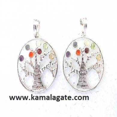 Chakra Metal Tree Of Life Pendents