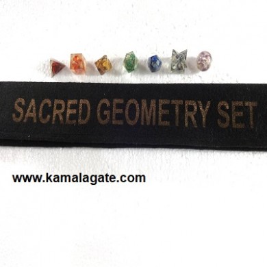 Chakra Orgone Geometry Sets with Valvet Pouch