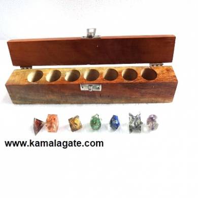 Chakra Orgone Geometry Sets with Wooden Box