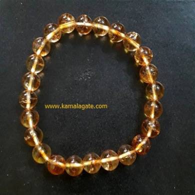 Citrine 8mm Beads Bracelets