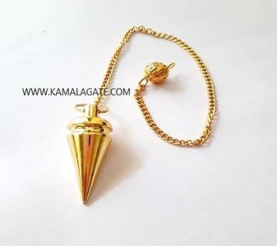 Golden Brass Metal Cone Shape Pendulum