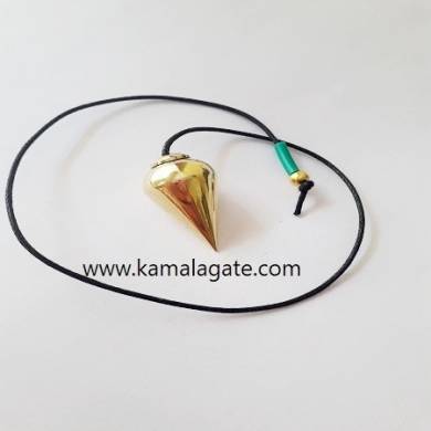 Metal Golden Brass Drop Shape Cone Pendulum