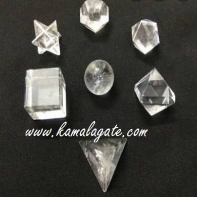 Crystal Quartz  7pcs Geometry set 