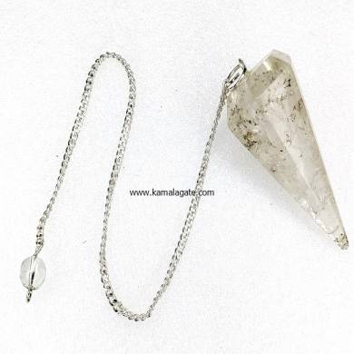 Crystal Quartz Orgone Pendulum With Chain