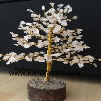 Crystal Quartz Gemstone Tree with Metal Root