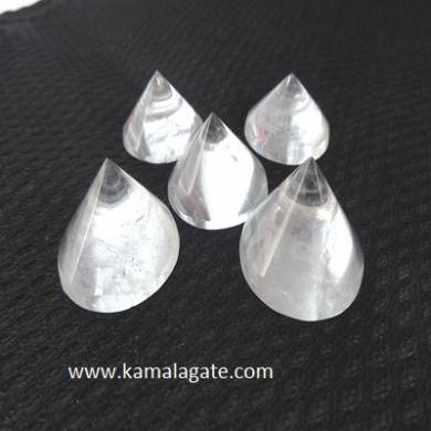 Crystal Quartz Conical Pyramid