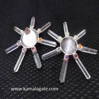 Crystal Quartz Energy Generators With Chakra Cabs