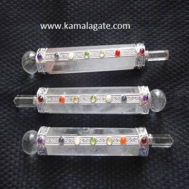 Crystal Quartz Seven Chakra Healing Sticks