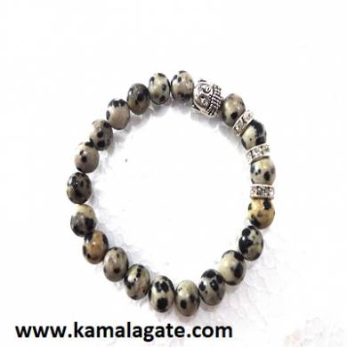 Dalmation Jasper Bhuddha Bracelet