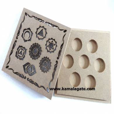 Engraved Wooden Chakra Symbol Box