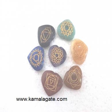 Engraved Chakra Pub HeartzSets