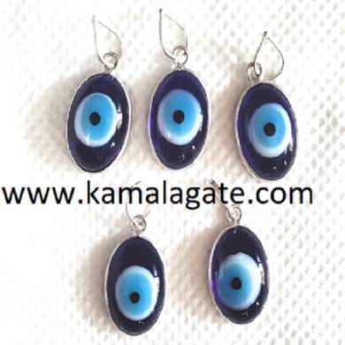 Wholesale Evil Eye Sliver Oval Pendants