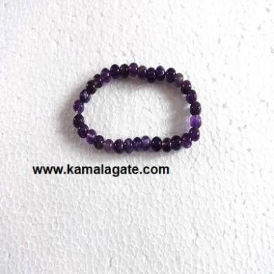 Gemstone Amethyst 6mm Beads Elastic Bracelets