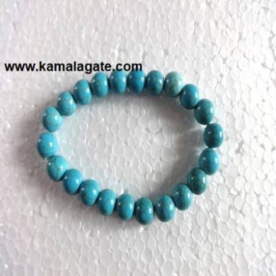 Gemstone Elastic Turquoise Bracelets