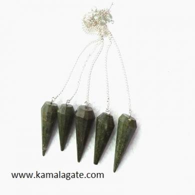 Grass Jasper Faceted Pendulums